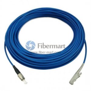 FC/UPC to E2000/UPC Simplex Singlemode 9/125 Armored Patch Cable FC/UPC to E2000/UPC Simplex Singlemode 9/125 Armored Patch Cable