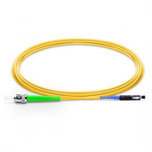 ST APC to MU Simplex PVC/LSZH/OFNP 9/125 Single Mode Fiber Patch Cable ST APC to MU Simplex PVC/LSZH/OFNP 9/125 Single Mode Fiber Patch Cable