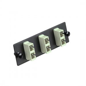 6 Fibras, 3 Portas Painel Adaptador de Fibra com 3 Adaptadores SC Duplex 10G OM1 Multimodo (Electric Ivory), Zirconia Ceramic 6 Fibras, 3 Portas Painel Adaptador de Fibra com 3 Adaptadores SC Duplex 10G OM1 Multimodo (Electric Ivory), Zirconia Ceramic