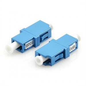Atenuador de fibra óptica flangeado fixo multimodo LC/UPC fêmea para fêmea 1~20dB opcional Atenuador de fibra óptica flangeado fixo multimodo LC/UPC fêmea para fêmea 1~20dB opcional