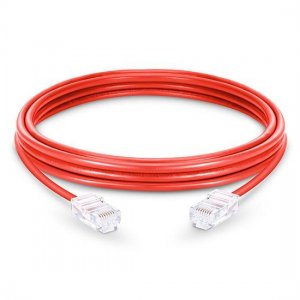Cabo de patch de rede Ethernet não blindado (UTP) Cat6, PVC vermelho, 10 m (32,81 pés) Cabo de patch de rede Ethernet não blindado (UTP) Cat6, PVC vermelho, 10 m (32,81 pés)