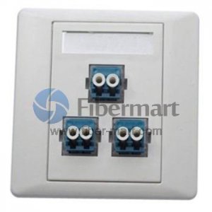 Saída de placa de parede de fibra óptica LC duplex de 3 portas Saída de placa de parede de fibra óptica LC duplex de 3 portas