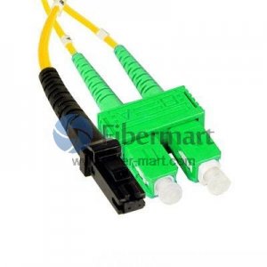 Cabo de conexão de fibra duplex SC/APC para MTRJ monomodo 9/125 Cabo de conexão de fibra duplex SC/APC para MTRJ monomodo 9/125