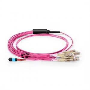 24 Fibers OM4 24 Strands MPO Harness Cable 3.0mm LSZH/Riser