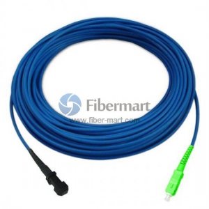 SC/APC to MTRJ/UPC Simplex Singlemode 9/125 Armored Patch Cable SC/APC to MTRJ/UPC Simplex Singlemode 9/125 Armored Patch Cable