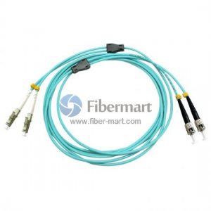 ST-LC Duplex OM4 Multimode Armored Fiber Patch Cable ST-LC Duplex OM4 Multimode Armored Fiber Patch Cable