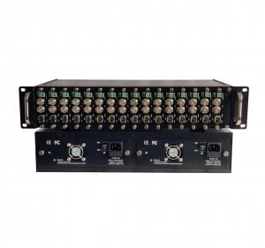 Chassi para transmissor ou receptor conversor de vídeo 3G-SDI para fibra óptica Chassi para transmissor ou receptor conversor de vídeo 3G-SDI para fibra óptica
