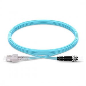 Cabo de conexão de fibra óptica multimodo 1M SC UPC para ST UPC Duplex 2,0 mm OFNP OM3 Cabo de conexão de fibra óptica multimodo 1M SC UPC para ST UPC Duplex 2,0 mm OFNP OM3