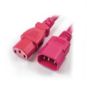 3m(10ft) 18AWG 250V/10A Power Cord (Locking C14 to C13), Red