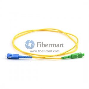 Cabo de patch de fibra simplex SC / UPC para SC / APC monomodo 9/125 Cabo de patch de fibra simplex SC / UPC para SC / APC monomodo 9/125