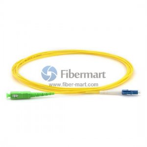 SC/APC to LC/UPC Plenum(OFNP) Simplex 9/125 Single-mode Fiber Patch Cable
