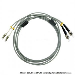 Custom LC to ST 8 Fibers OM3 Multimode Armored Breakout Cable 3.0mm Legs Custom LC to ST 8 Fibers OM3 Multimode Armored Breakout Cable 3.0mm Legs