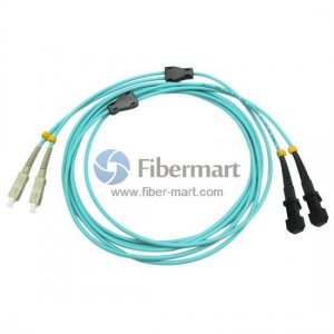SC-MTRJ Duplex OM4 Multimode Armored Fiber Patch Cable SC-MTRJ Duplex OM4 Multimode Armored Fiber Patch Cable