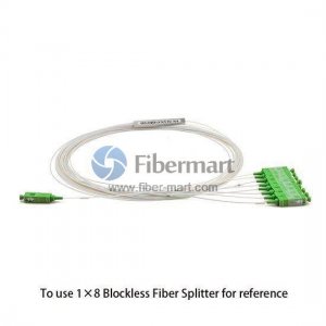 1x8 Polarização Mantendo Fibra sem Bloqueio PLC Divisor Eixo Lento 1x8 Polarização Mantendo Fibra sem Bloqueio PLC Divisor Eixo Lento