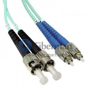 FC-ST Plenum(OFNP) Duplex OM3 Multi-mode Fiber Patch Cable [OM3-FC-ST-PDX-FM]
