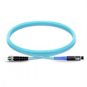 ST to MU Duplex PVC/LSZH/OFNP OM3 Multimode Fiber Optic Patch Cable ST to MU Duplex PVC/LSZH/OFNP OM3 Multimode Fiber Optic Patch Cable