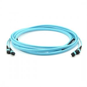 24 Fibras OM3 12 cordões MTP Trunk Cable 3.0mm LSZH / Riser