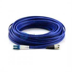Cabo de patch blindado FC / UPC para LC / UPC duplex monomodo 9/125 Cabo de patch blindado FC / UPC para LC / UPC duplex monomodo 9/125