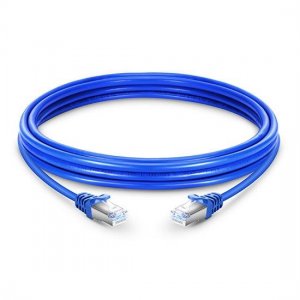 Cabo de rede Ethernet blindado (FTP) Cat5e, PVC azul, 10 m (32,81 pés)