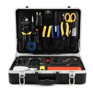 Kit de Ferramentas de Emenda de Fusão de Cabo de Fibra Óptica FM-04U Kit de Ferramentas de Emenda de Fusão de Cabo de Fibra Óptica FM-04U