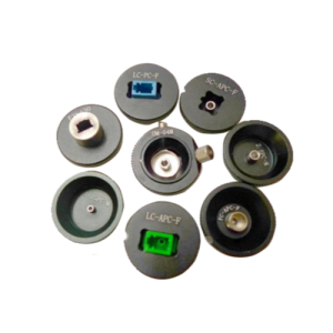 Suporte adaptador para conector de fibra óptica em microscópio Suporte adaptador para conector de fibra óptica em microscópio