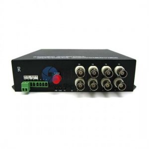8-Kanal-Video & 4-Kanal bidirektionale Daten zu Glasfaser SM 20 km optischer Video-Multiplexer [8V4BD-SM-20-FM]