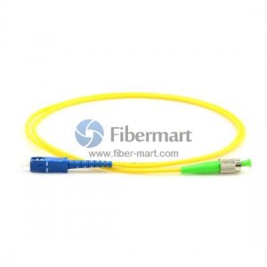 Cabo de patch de fibra simples FC / APC para SC / UPC monomodo 9/125 Simplex Cabo de patch de fibra simples FC / APC para SC / UPC monomodo 9/125 Simplex