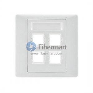 Saída de placa de parede de fibra óptica LC duplex de 4 portas Saída de placa de parede de fibra óptica LC duplex de 4 portas
