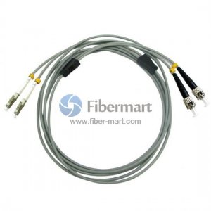 ST/UPC to LC/UPC Duplex Multimode OM2 Armored Patch Cable ST/UPC to LC/UPC Duplex Multimode OM2 Armored Patch Cable