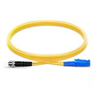 ST UPC to E2000 UPC Duplex PVC/LSZH/OFNP 9/125 Single Mode Fiber Patch Cable ST UPC to E2000 UPC Duplex PVC/LSZH/OFNP 9/125 Single Mode Fiber Patch Cable