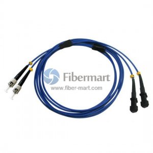 ST/UPC to MTRJ/UPC Duplex Singlemode 9/125 Armored Patch Cable ST/UPC to MTRJ/UPC Duplex Singlemode 9/125 Armored Patch Cable