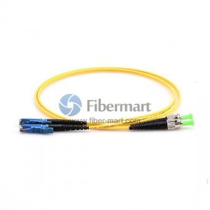 ST/APC to E2000/UPC Plenum(OFNP) Duplex 9/125 Single-mode Fiber Patch Cable ST/APC to E2000/UPC Plenum(OFNP) Duplex 9/125 Single-mode Fiber Patch Cable