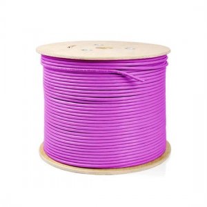 Катушка 305 м (1000 футов), катушка Cat7, экранированная и фольгированная (SFTP), одножильный LSZH оптоволоконный Ethernet-кабель фиолетового цвета Катушка 305 м (1000 футов), катушка Cat7, экранированная и фольгированная (SFTP), одножильный LSZH оптоволоконный Ethernet-кабель фиолетового цвета