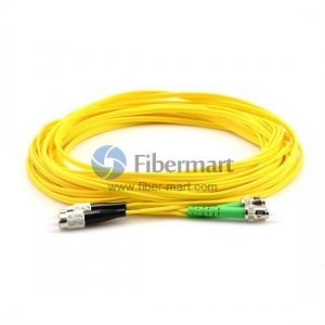 ST/APC to FC/UPC Plenum(OFNP) Duplex 9/125 Single-mode Fiber Patch Cable ST/APC to FC/UPC Plenum(OFNP) Duplex 9/125 Single-mode Fiber Patch Cable