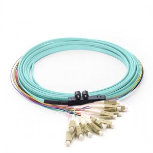 12 Fibers LC/SC/FC/ST/E2000 OM1/OM2 Multimode Ribbon Fiber Optic Pigtail