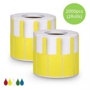2.76in.L x 0.94in.W P Type Cable Adhesive Label Paper2000pcs/pack, Yellow 2.76in.L x 0.94in.W P Type Cable Adhesive Label Paper2000pcs/pack, Yellow